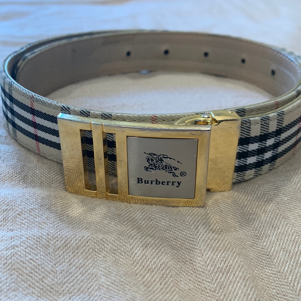 Tan and black belt